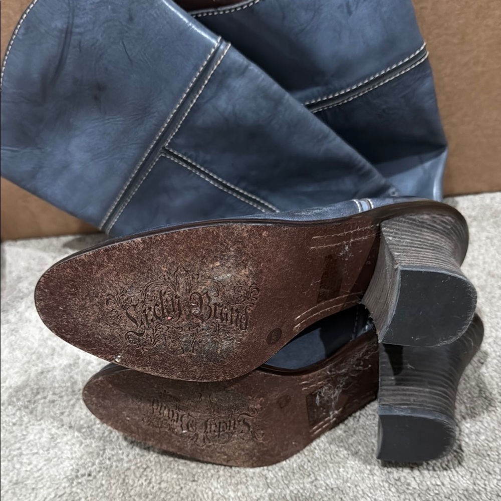 Lucky Brand Black Heeled Boots Classic Style